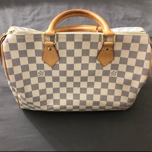 Authentic Louis Vuitton Damier Azur Speedy 30
